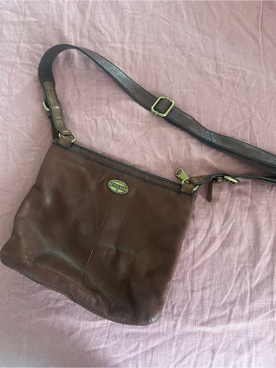 Fossil Handbags - Vintage Fossil Brown Leather Crossbody Bag